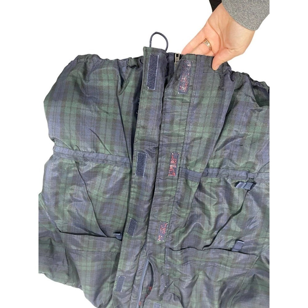Tommy Hilfiger Jacket Men Large Plaid Fleece Lined Winter Coat Heavy Vintage 90s - Picture 4 of 10